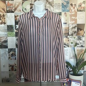 Striped sheer top